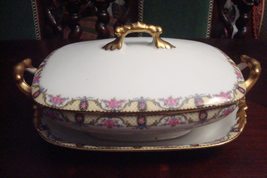 JEAN POUYAT Limoges, France - c1900s tureen with cover and underplate ORIGINAL - £130.88 GBP