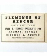 1954 Flemings Of Redcar Jaguar Dealer Advertisement Import Automobilia E... - $27.42 CAD