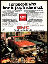 1985 GMC S-15 Club Coupe 4x4 Pickup Truck Vintage Print Ad Mid Garage Wall Art - £8.29 GBP