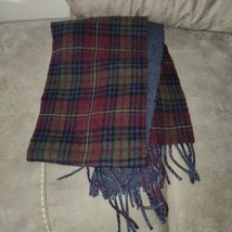 Polo Ralph Lauren Blackwatch Plaid Wool Scarf Made in Italy Fringe 60” - £47.59 GBP