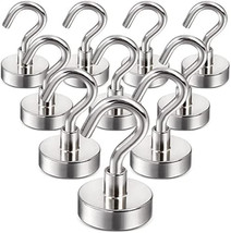 Magnetic Hooks, 25Lbs Strong Magnet Hooks for Kitchen, Home, Pack of 10 - £17.29 GBP