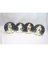 Twilight Snowman Dessert Plates 8&quot; Lot of 8 - $72.41 CAD