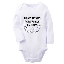 Hand Picked for Earth by PAPA Funny Romper Baby Bodysuits Newborn Long Jumpsuits - £8.85 GBP