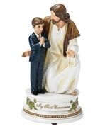 Jesus with Boy Communion Musical Figurine, 7.25&quot;  New #RM-027 - $1,205.43 MXN