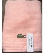 Lacoste ~ Champaign Pink Bath Towel 100% Cotton 30&quot; x 52&quot; Big Crocodile ... - $44.66 CAD