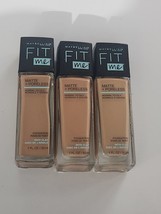 Assorted Mixed Lot of 3 Maybelline Fit Me Matte+ Poreless Foundation 1oz... - $14.36