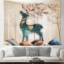 Boho Wall Tapestry Hanging Bohemian Psychedelic Indian Art Home Decor Cover Deer - £16.43 GBP
