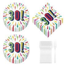 30th Milestone Birthday and Anniversary Party Supplies (Happy 30th Birth... - £10.72 GBP+