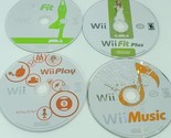 Nintendo Wii Games Lot of 4 Bundle Play Music Fit Plus - $22.76