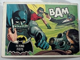 1966 Topps Batman Black Bat Card #44 Flying Fists - £4.77 GBP