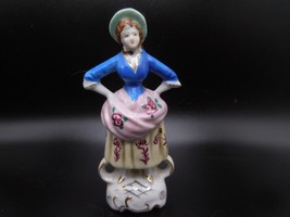 Occupied Japan Victorian Woman with Floral Dress 5&quot; Tall - £5.46 GBP