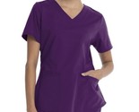 Scrubstar Women&#39;s Core Essentials Stretch V-Neck Scrub Top Purple WM01T8... - $10.99