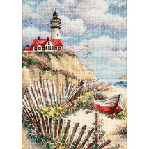 Dimensions/Gold Petite Counted Cross Stitch Kit 5&quot;X7&quot;-Cliffside Beacon (18 Count - £16.30 GBP