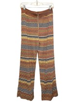 Daniela Corte Amelia Striped Wide Leg Pants Women Size 40/Small Boho Pul... - $33.66