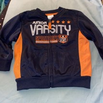 Wonder Kids Baby Boys Jacket 12 Months Junior Varsity Sports Dept Black &amp; Orange - £5.59 GBP