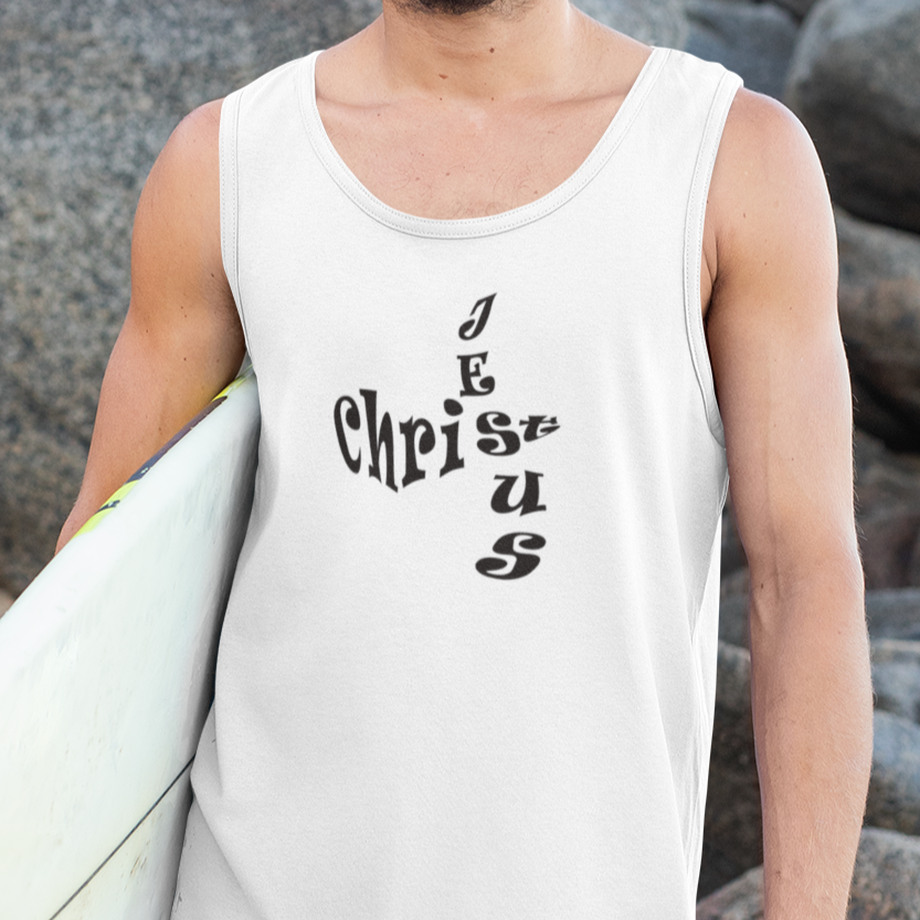 Bella & Canvas 3480 Jersey Tank "Jesus Christ" in 17 Colors and 6 Sizes