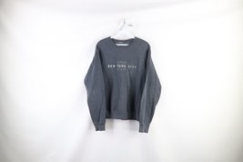 Vintage 90s Streetwear Womens Medium Faded Spell Out New York City Sweatshirt - $44.50