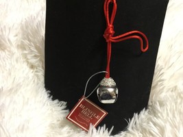 seasons of cannon falls Blingle Bell necklace jingle crystals silver red... - $241.07 MXN