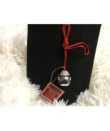 seasons of cannon falls Blingle Bell necklace jingle crystals silver red... - $17.64 CAD
