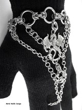 Winged Dragon Jewelry Hand Chain Link Chainmail Fantasy Handmade OrrWhat... - $75.00