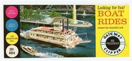 Gateway Clipper Boat Rides Brochure Pittsburgh Pennsylvania 1960&#39;s - $17.82