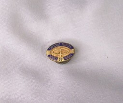 Vintage Crescent Puritan 35 Year Employee Service Award Lapel Badge Pin 10K Gf - £12.54 GBP