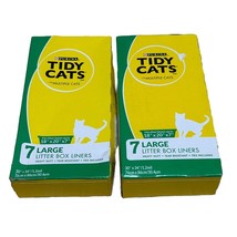 Tidy Cats JUMBO Litter Box Liners Multiple Cats Fits 18&quot;x20&quot;x7&quot; Box 7 Li... - $19.30