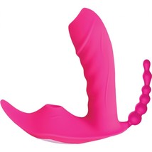 Sweet sex body candy silicone toy w/ tongue &amp; beads magenta - £53.61 GBP