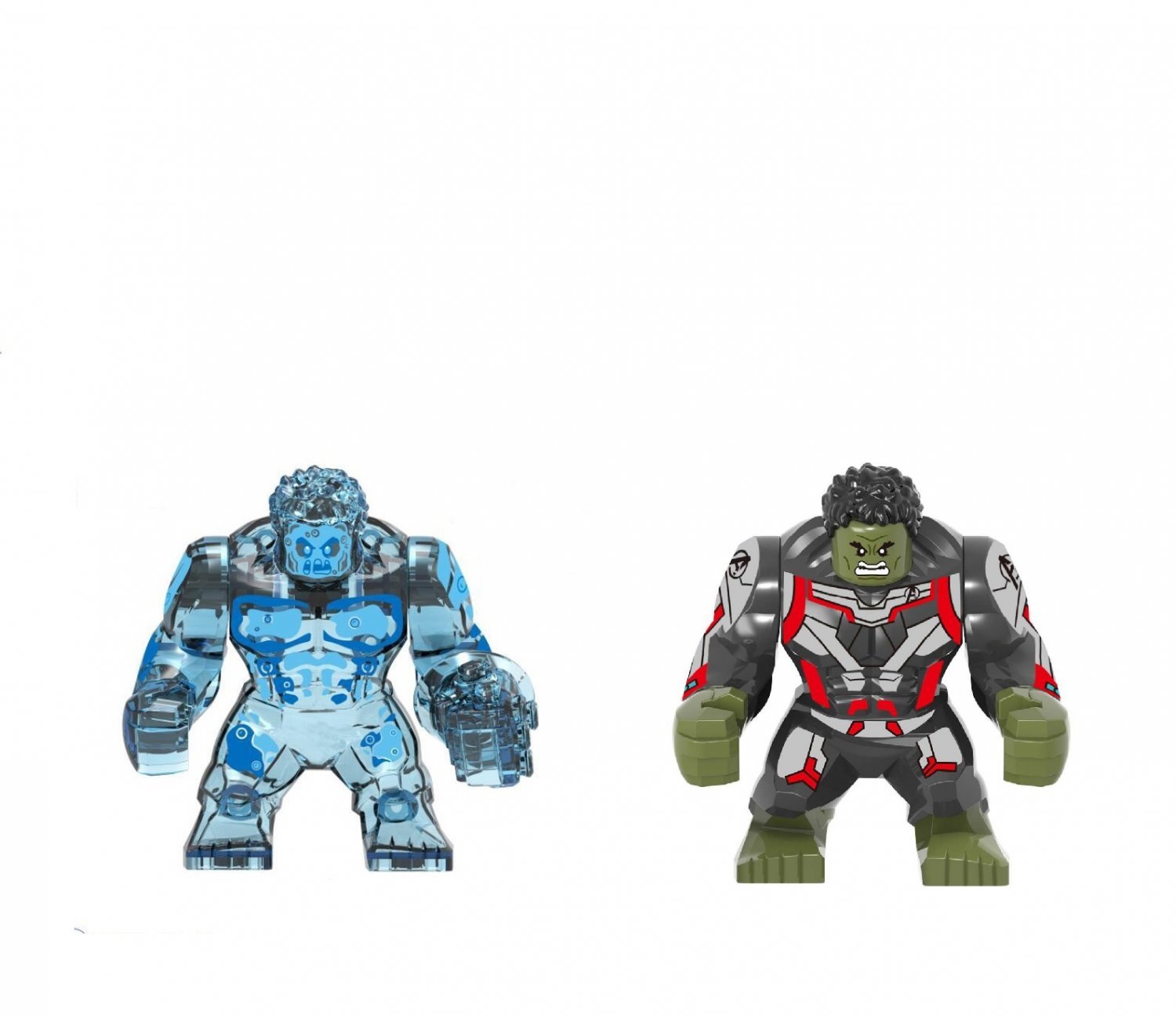 Transparent Hulk and Avengers Hulk Minifigures Hulk Movie Sets