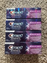 4-Pack Crest 3D White Radiant Mint Fluoride Toothpaste Whitening 2.7 oz Ex 03/26 - £8.30 GBP