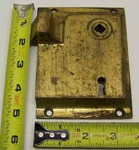 Antique door lock latch Russwin brass flush surface mount - £23.50 GBP