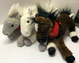 Wells Fargo Set of 3 Snowflake Shamrock LEGENDARY Plush Horses - $39.60