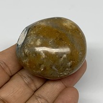 83.2g, 1.9&quot;x1.7&quot;x1.2&quot;, Yellow Ocean Jasper Palm-Stone @Madagascar, B18151 - £5.34 GBP