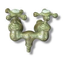 Vintage Old Farmhouse Hot Cold Faucet Claw Foot Bathtub Bath Tub Brass - €52,12 EUR