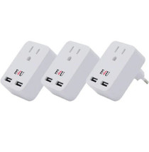 3 Pcs European Travel Plug Adapter Type C converter Dual USB for US to EU out... - £15.74 GBP