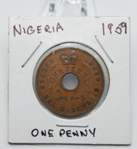 Nigeria Coin ~ KM# 2 ~ 1 Penny 1959 - $72.69 MXN