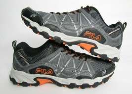 Fila All Terrain Gray Black / Orange Running Shoes 1SH40262-054 Men&#39;s Size 10/43 - £21.21 GBP