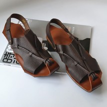 Careaymade-Summer new genuine Leather retro leisure women&#39;s sandals,cowhide hand - £68.83 GBP