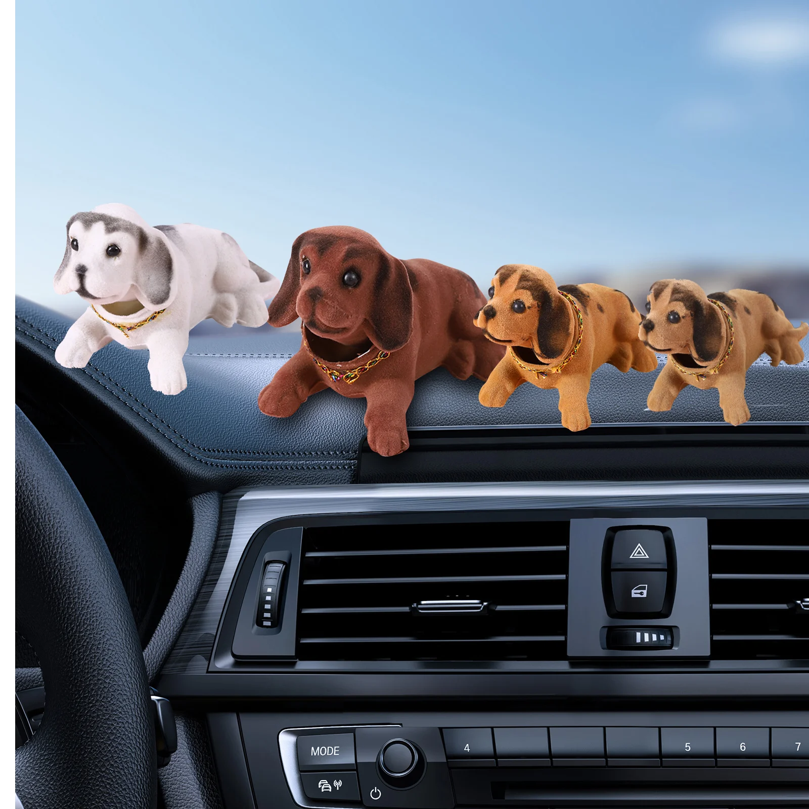 Shaking Head Dog Car Ornaments Kids Toy Cute for Room Office Decor  Dashboard - £8.69 GBP+