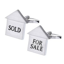 For Sale Sold Cufflinks Realtor Real Estate New W Gift Bag Wedding Fathers Day - $11.95