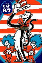 New Dr Seuss The Cat In The Hat With Thing 1 Counted Cross Stitch Pattern Chart - £3.91 GBP