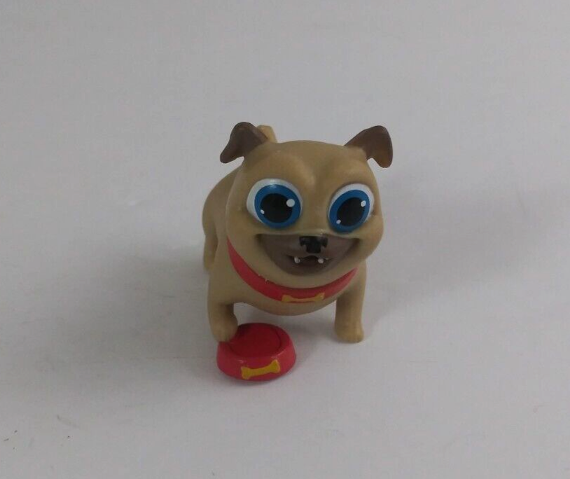 Disney Puppy Dog Pals Rolly With Dish 1.5&quot; Collectible Toy Figure - $4.84