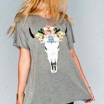 Show me Your MuMu Grey Oliver Bull Skull Tee - £33.63 GBP