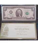 2003 US $2 Dollar Bill, Uncirc., Federal Reserve Note, Money Gift for Co... - £11.75 GBP
