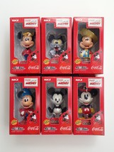 Coca Cola Disney Mickey 75 Years of Fun Bobblehead Figure Set Of 6 - 200... - $174.90