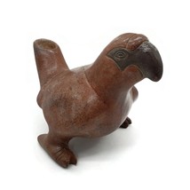 Terracotta Colima Reprod Aut.Inah Mexico Parrot Red Clay Jug Pottery Vessel - £54.35 GBP