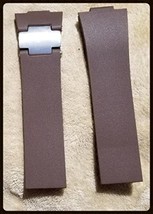 Compatible 25/20 mm Brown Silicone Rubber Diver Watch Strap Band Fits ULYSSE NAR - £64.10 GBP