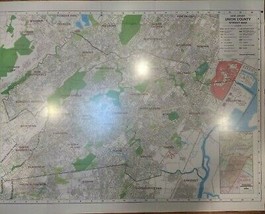 Union County NJ Laminated Wall Map (Geo) - £36.60 GBP