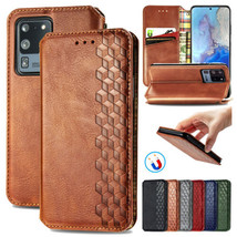 Leather Flip Wallet back Case For Samsung S24 Ultra/S23FE/S22/S21/A14 A53 A54 - £41.90 GBP