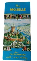 Vintage The Moselle panorama and guide map Trier Koblenz Saar Valley - £9.89 GBP